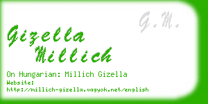 gizella millich business card